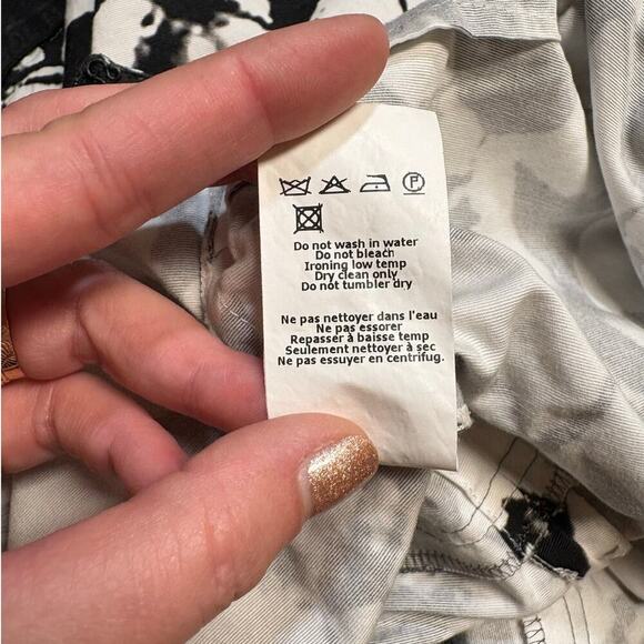 Jil Sander Navy Black/White Abstract Fit n Flare Sleeveless Mini Dress - 38 / 8 - Picture 8 of 10